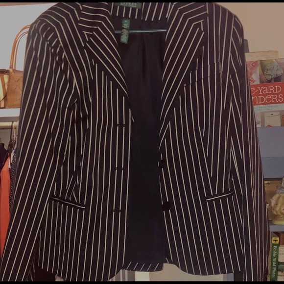 Stripped blazer tan with black - Picture 2 of 3